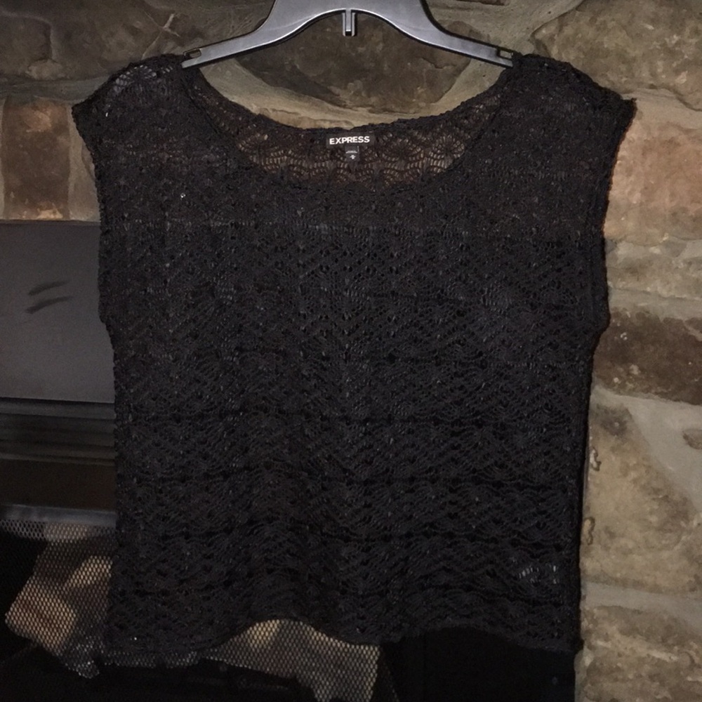 Express Black knitted top